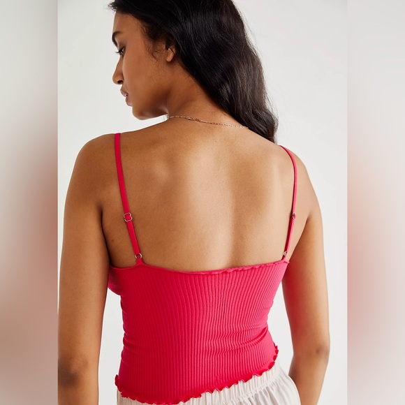 Hot Pink Ribbed Tank Top - Picture 2 of 4